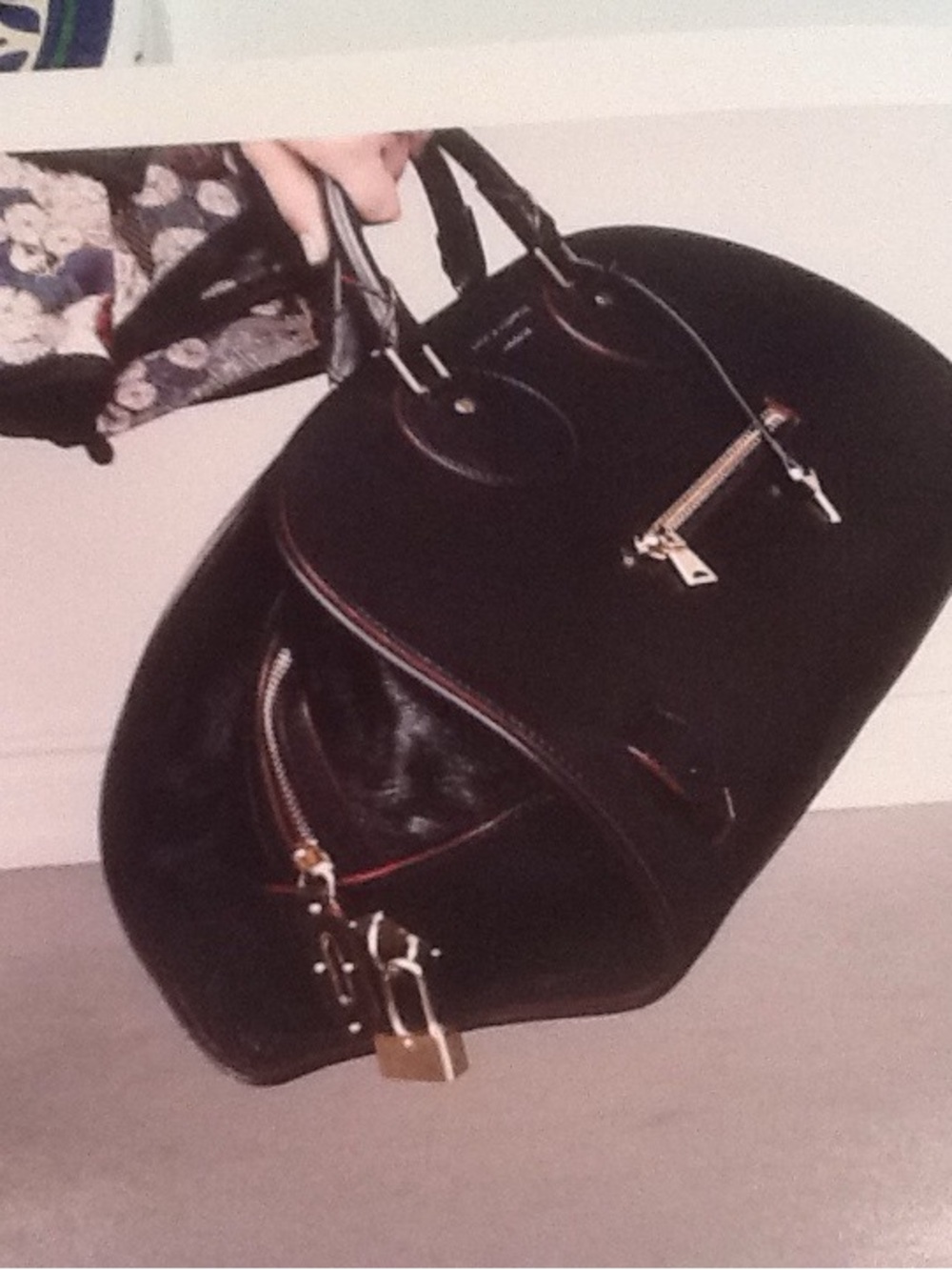 Proenza Schouler Kiri Black Leather Doctor’s Bag Top Handle Goat Hair Satchel - Picture 3 of 15